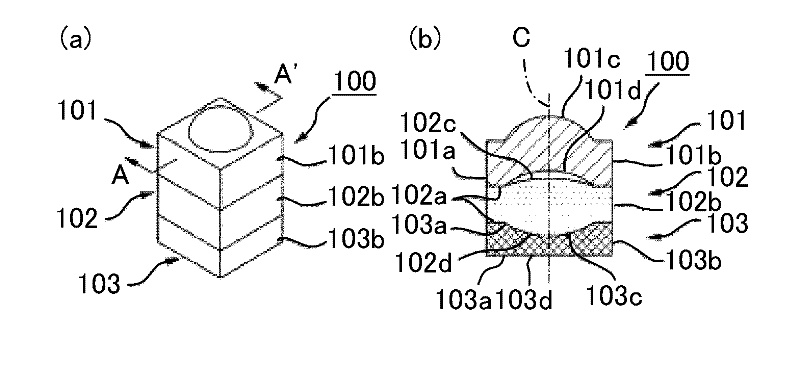 Optical element, optical element module, electronic element module, and electronic information device