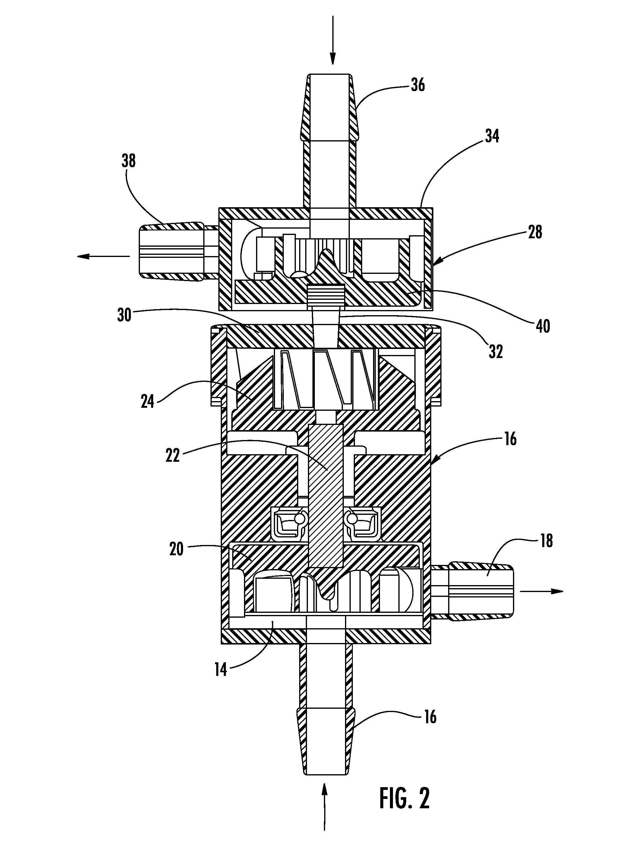 Pump assembly for an emergency eyewash station