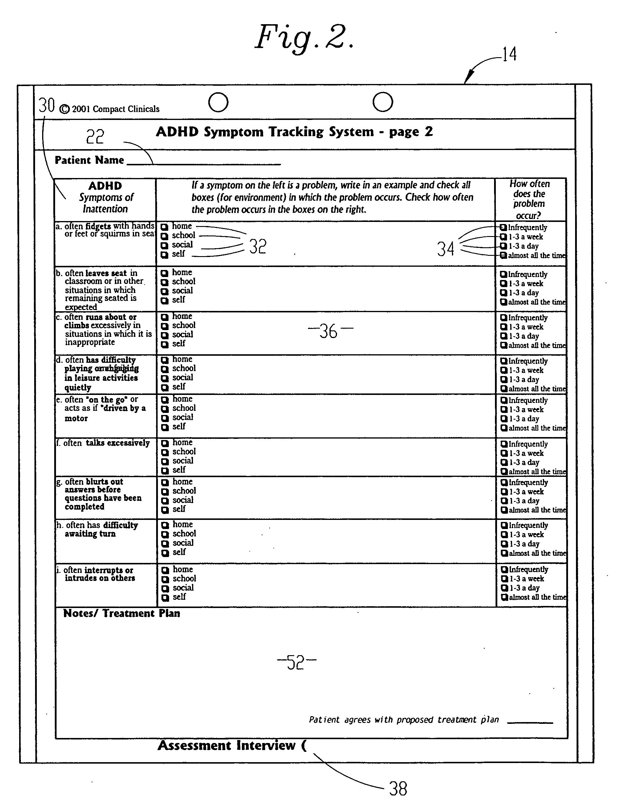 Patient conditional diagnosis, assessment and symptom tracking system