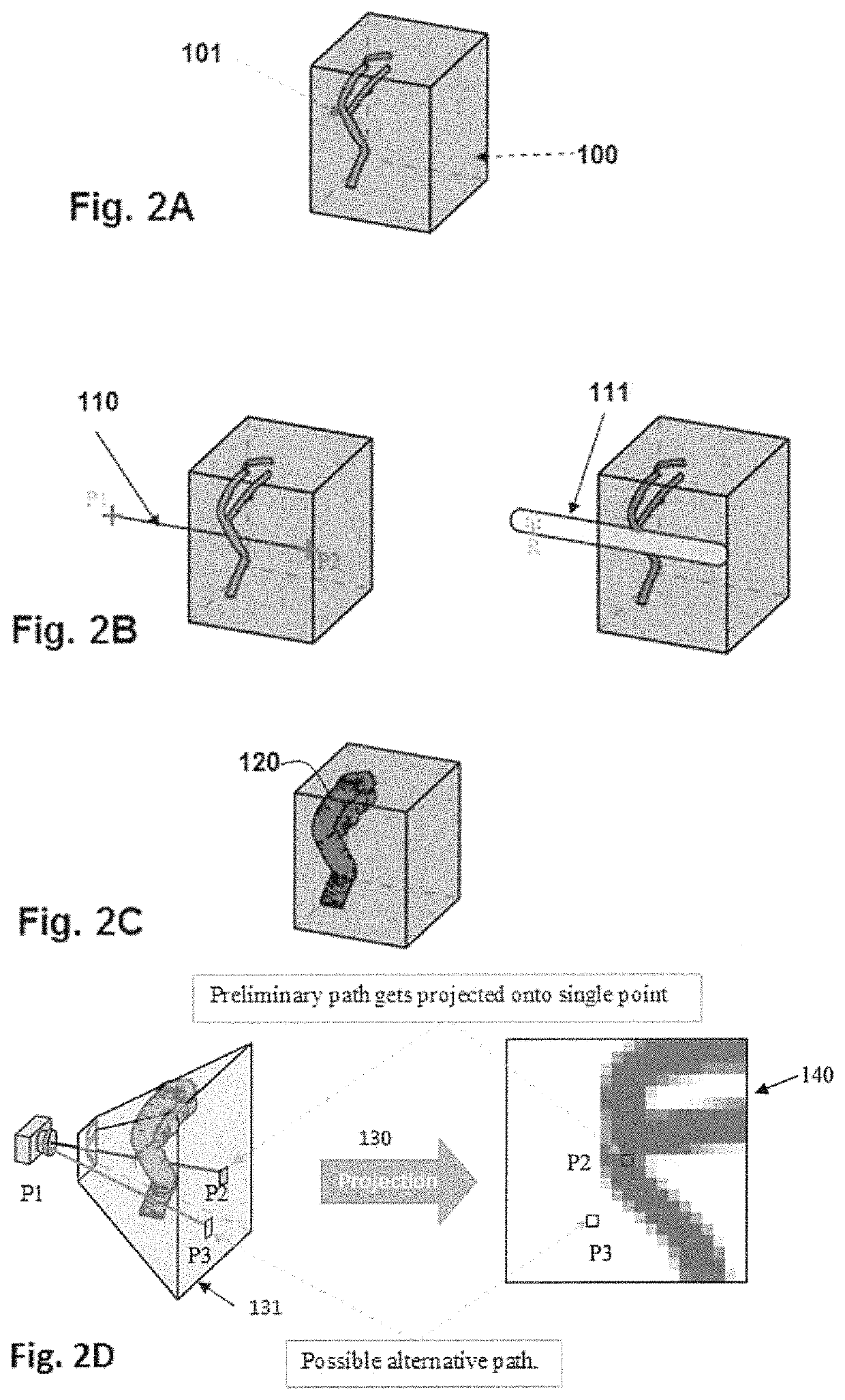 Computer implemented method, a system and computer programs for computing simultaneous rectilinear paths using medical images