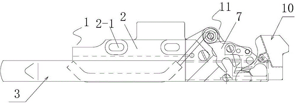 Side suction thread shearing device of industrial sewing machine