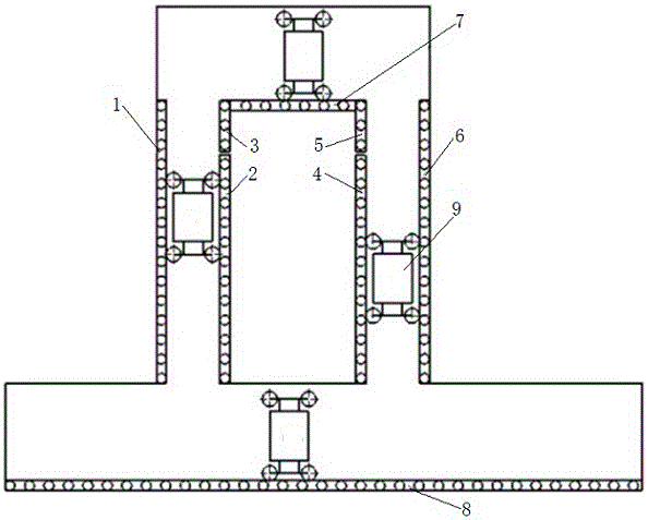 Track system of circular vertical elevator and elevator system with track system