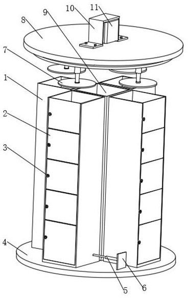 Financial data storage cabinet with automatic collecting, storing and binding mechanism