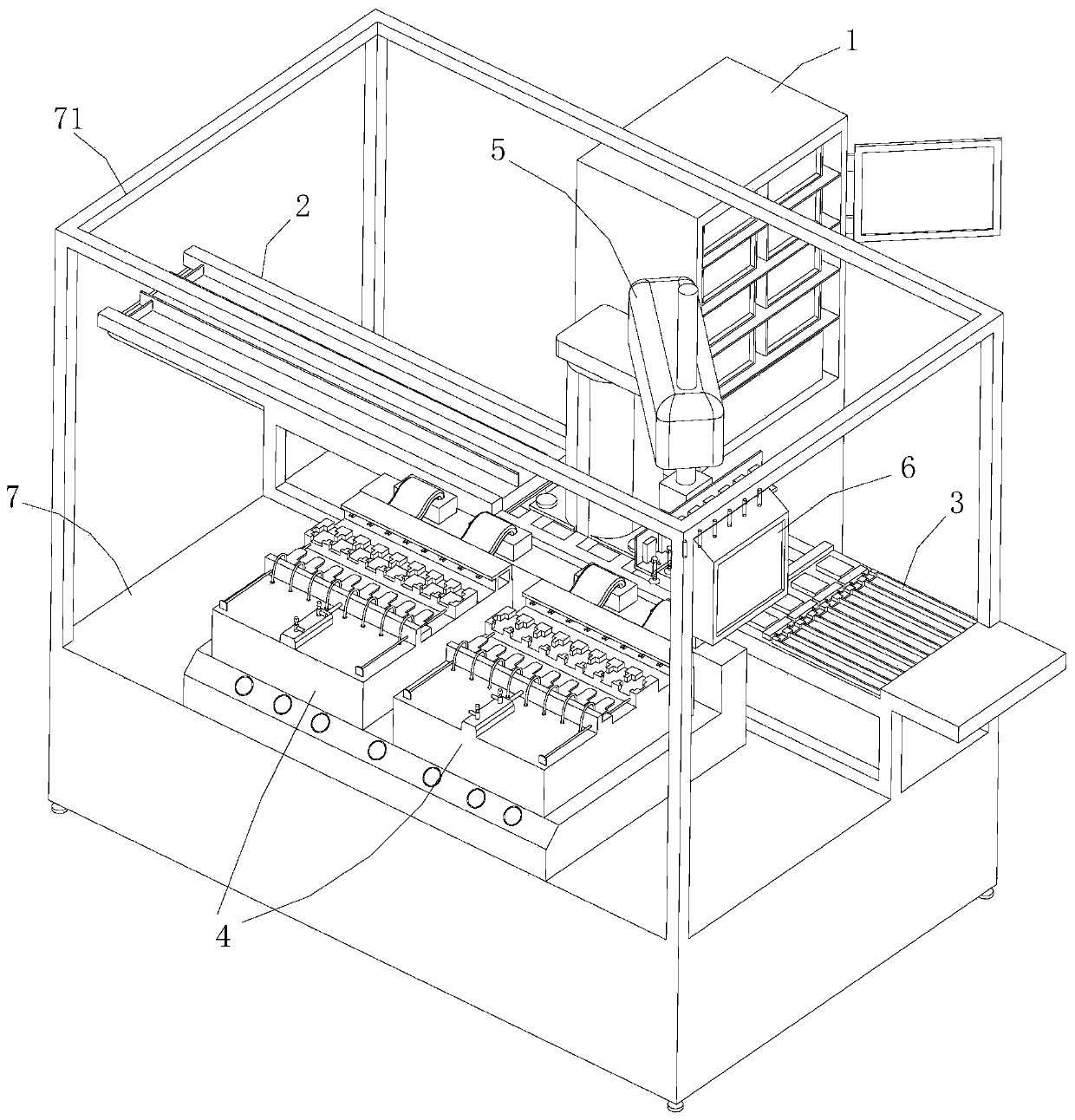 ATE (automatic test equipment) with mechanical hand and control method thereof