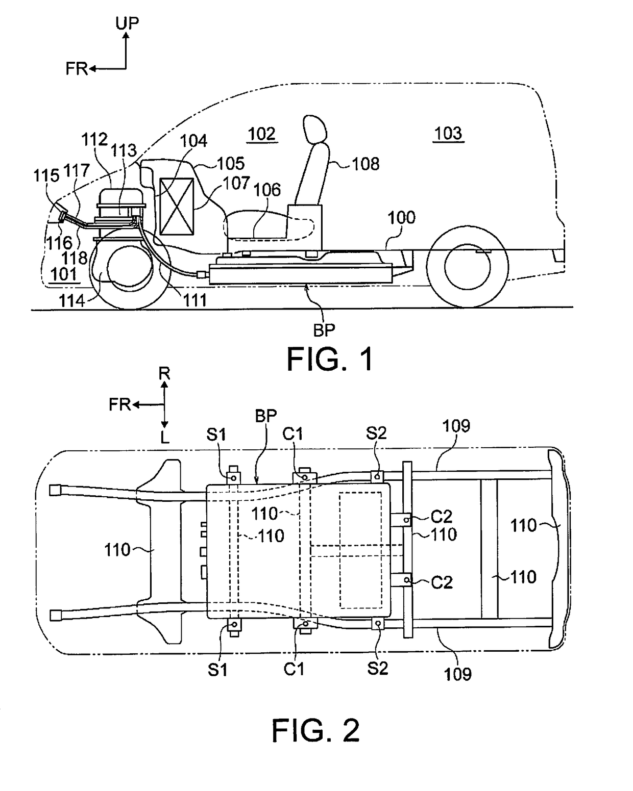 Battery pack temperature control structure for electric vehicles