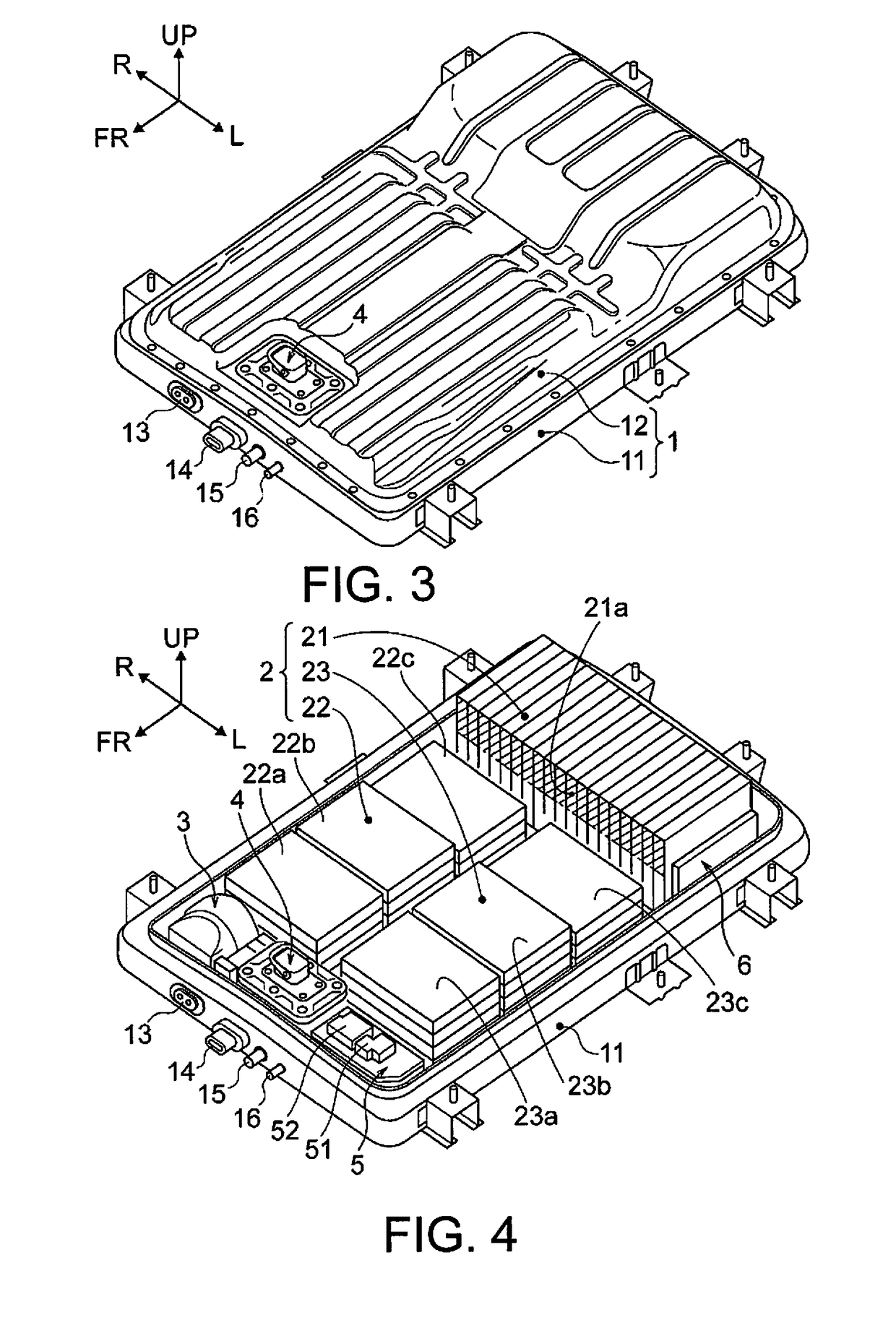 Battery pack temperature control structure for electric vehicles