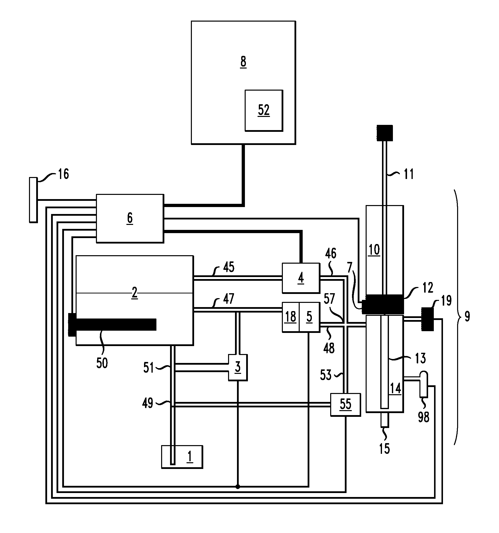 Hot beverage brewing system and use thereof