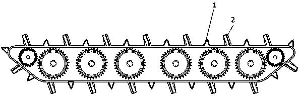 Walking crawler device of crawler-type deep-sea mining vehicle