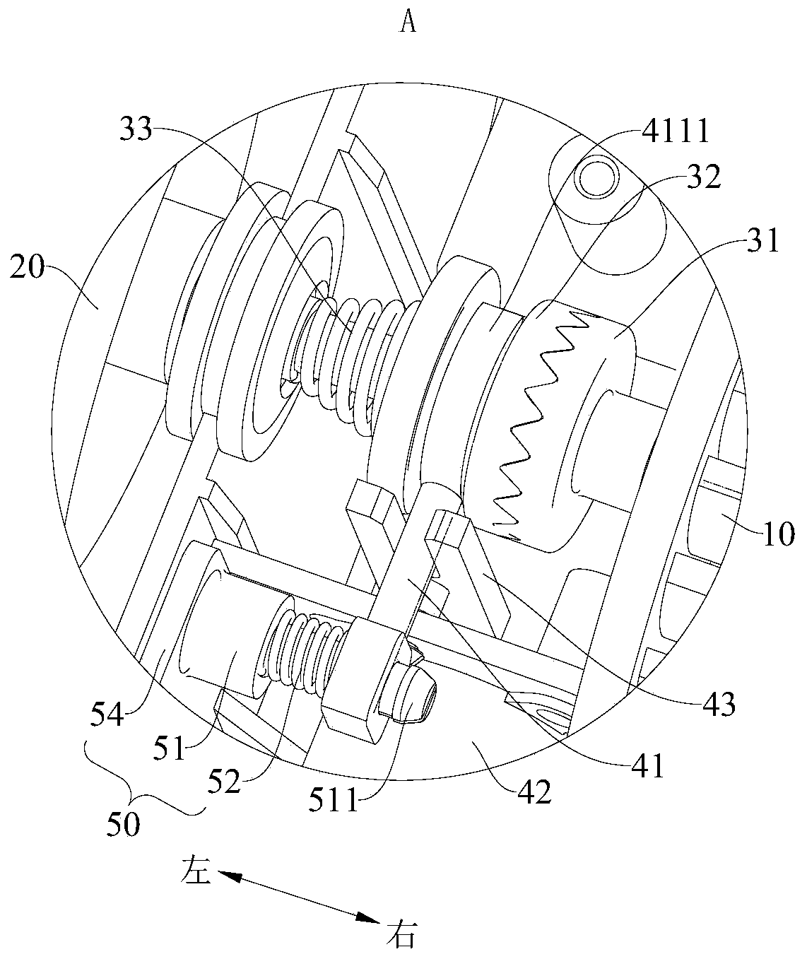 Clutch device, air conditioner indoor unit and fan assembly thereof