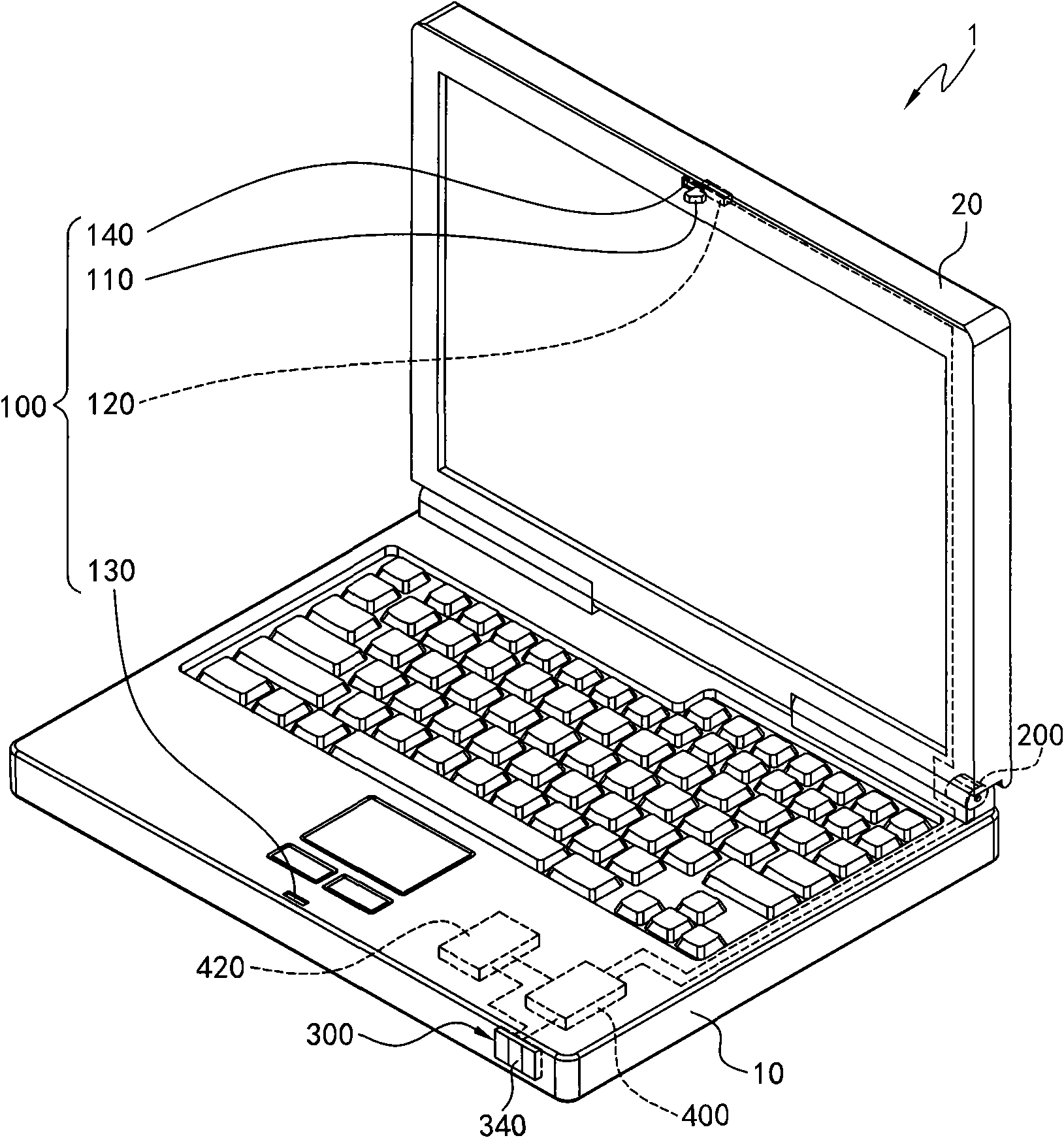 Electronic device with induction-type cover-lifting function