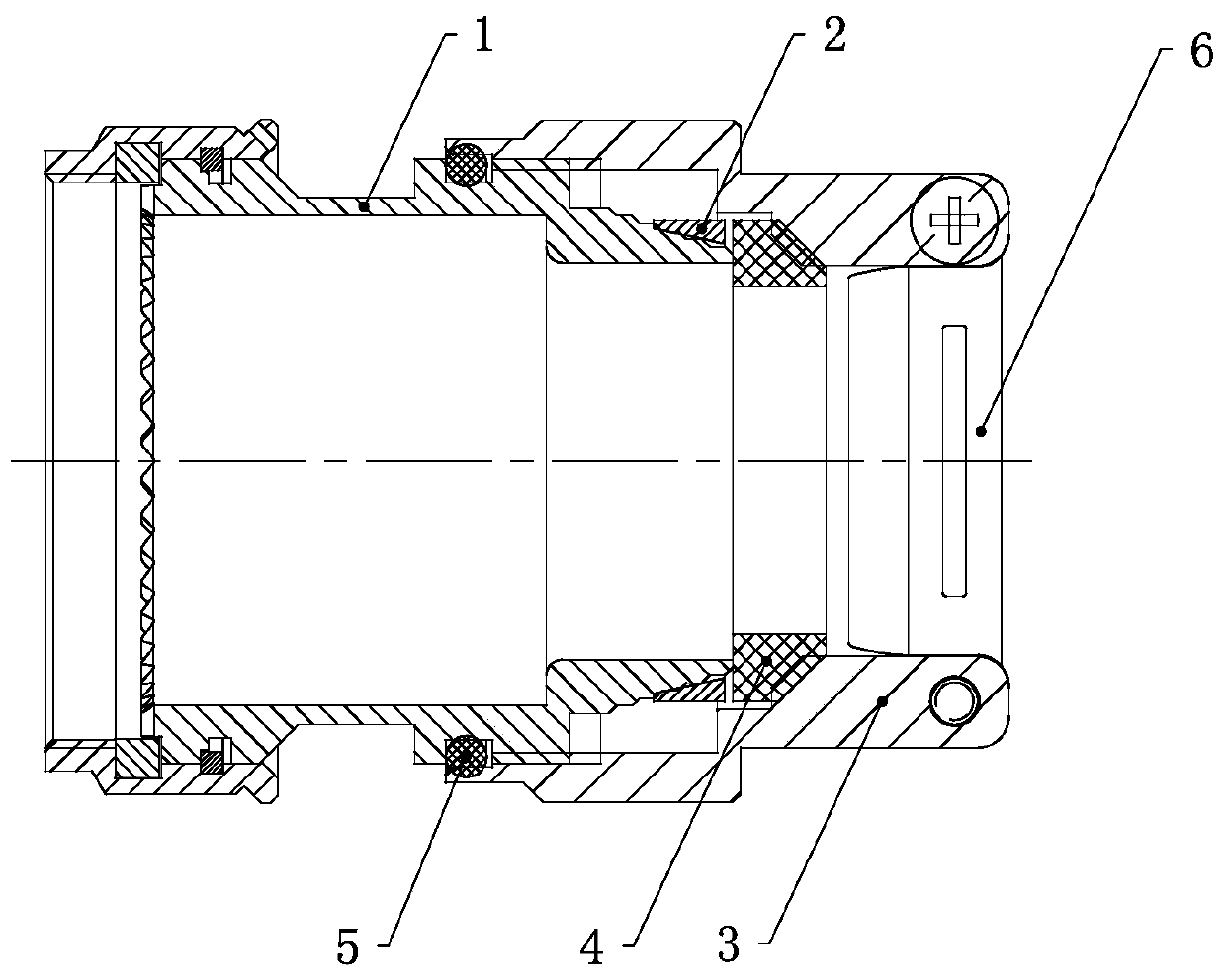 Cable sealing clamping and shielding woven layer compaction one-key tail clamp