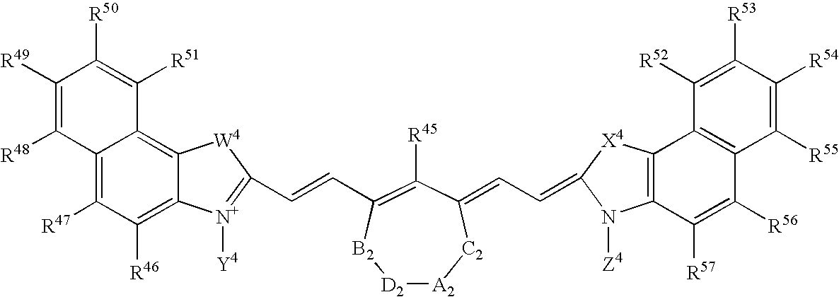 Hydrophilic cyanine dyes