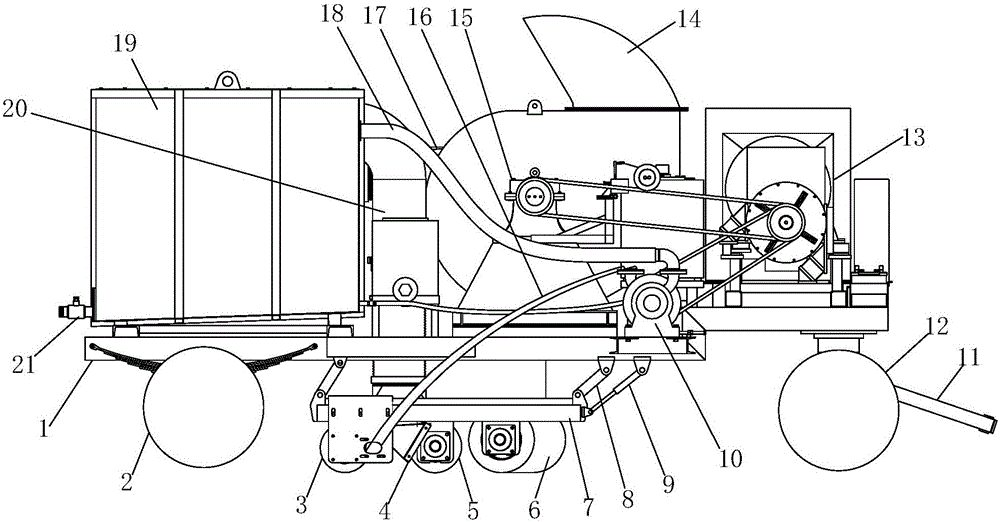 A multifunctional road deicing and snow vehicle