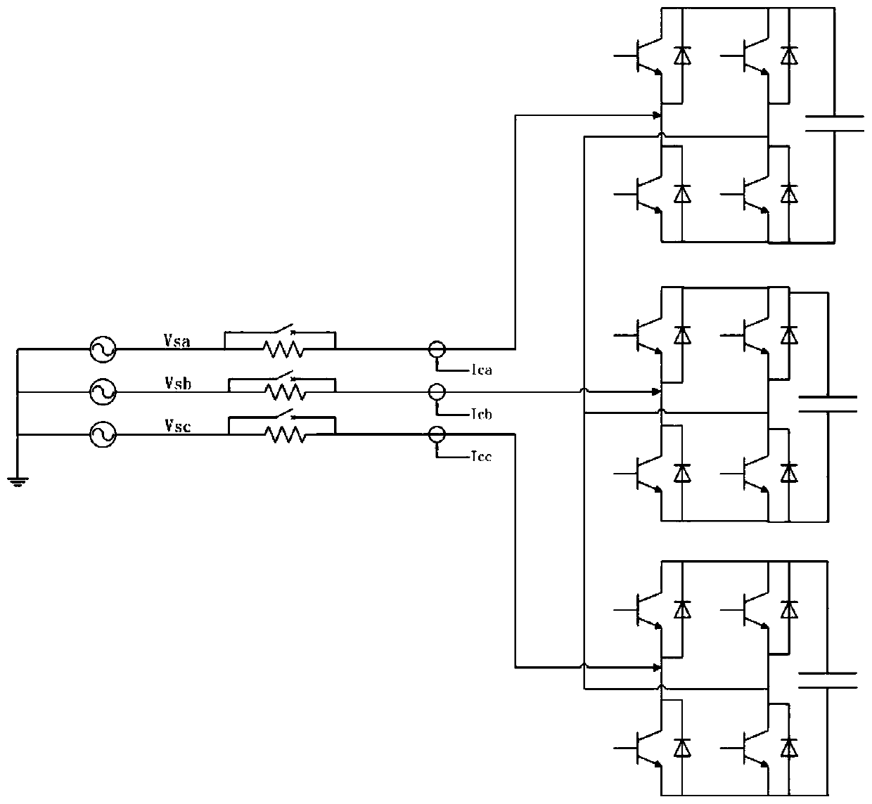 Power grid signal identification method of star-connected high-voltage high-power electric energy quality treatment device