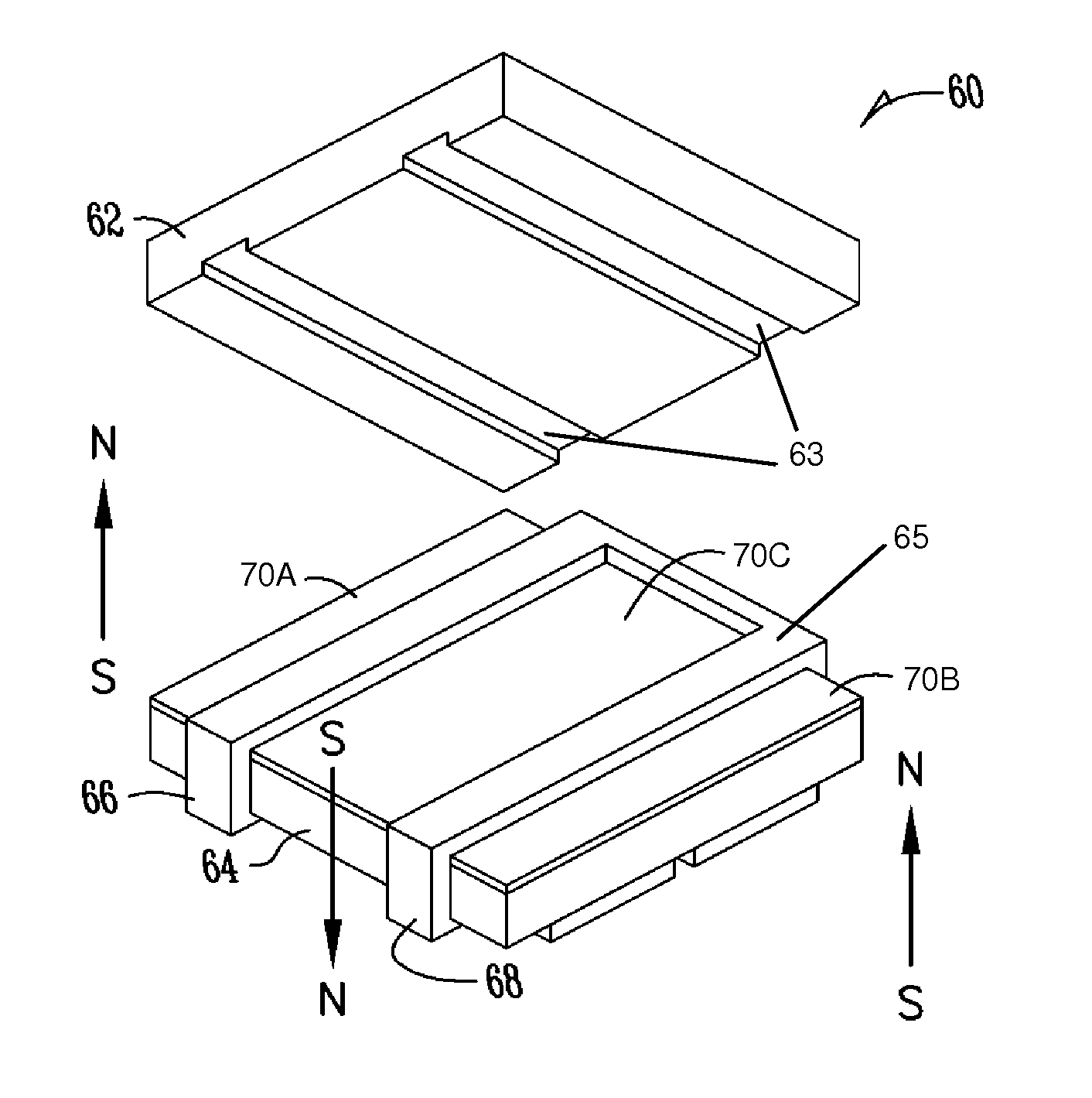 High powered inductors using a magnetic bias