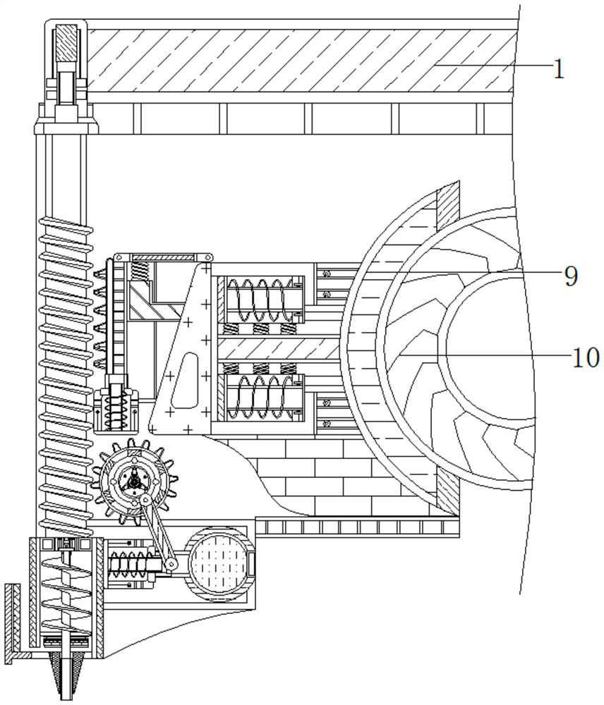 Auxiliary equipment for automatically digging pit, planting tree and automatically irrigating for desert environmental protection governance