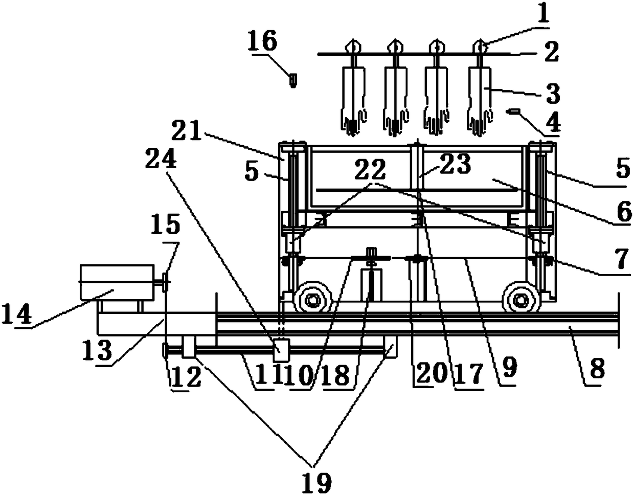 Glue pool system for glue dipping glove production line and glue dipping glove production line