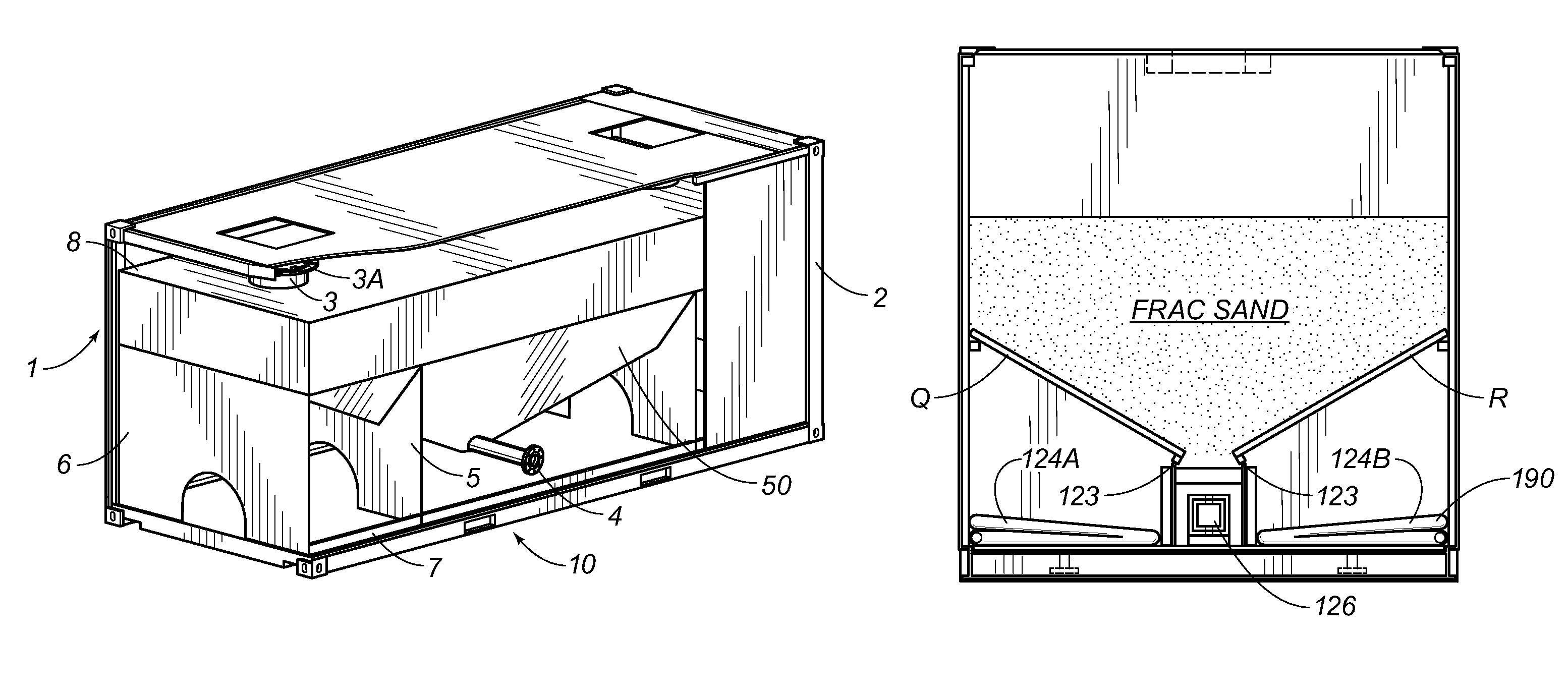 Dual modality container for storing and transporting frac sand and frac liquid