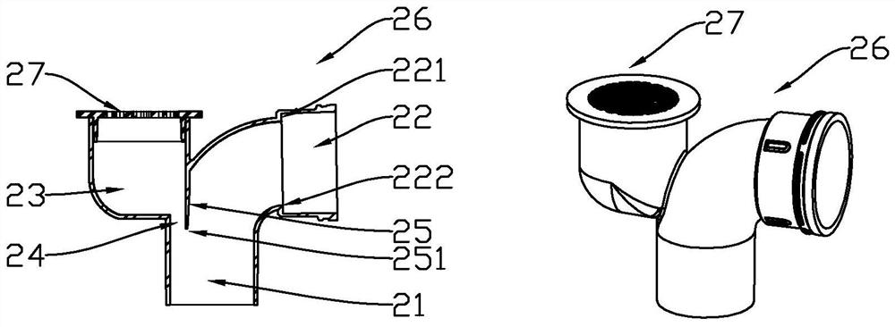 Displacement anti-leakage drainage pipeline mounting system and mounting method thereof