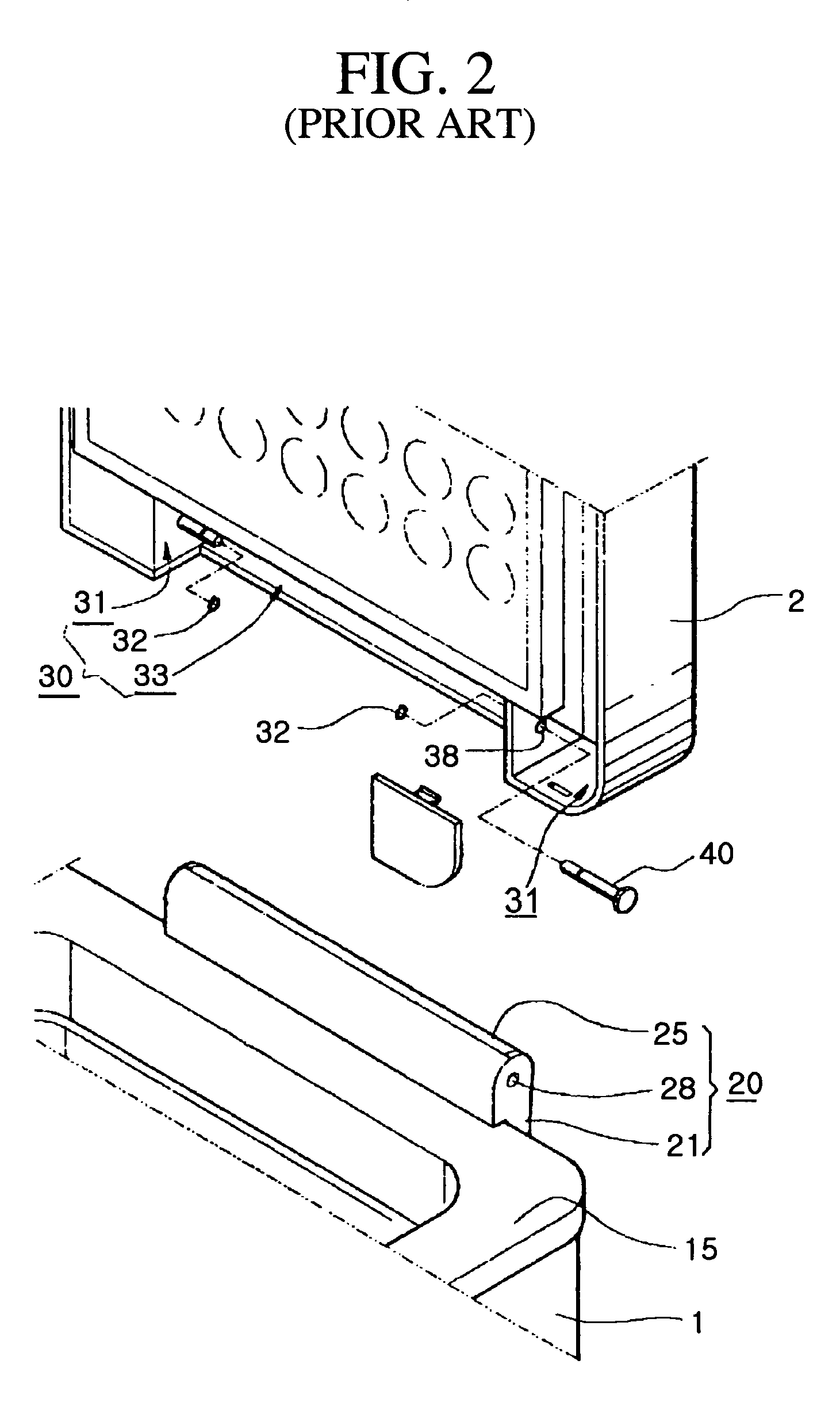 Hinge assembly structure for opening and closing of door of storage facility