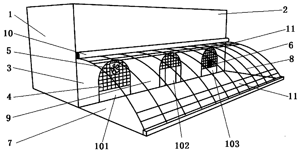 A kind of greenhouse combined with cave and its environmental regulation method