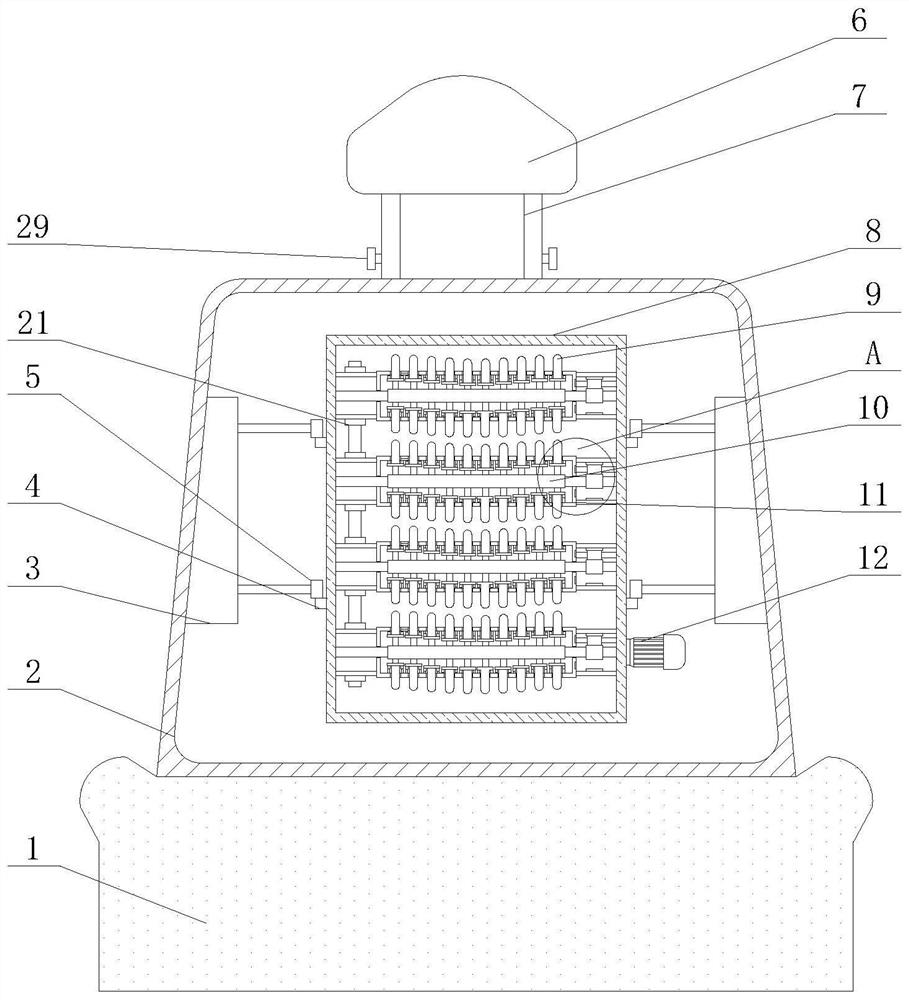 Automobile seat with massage function