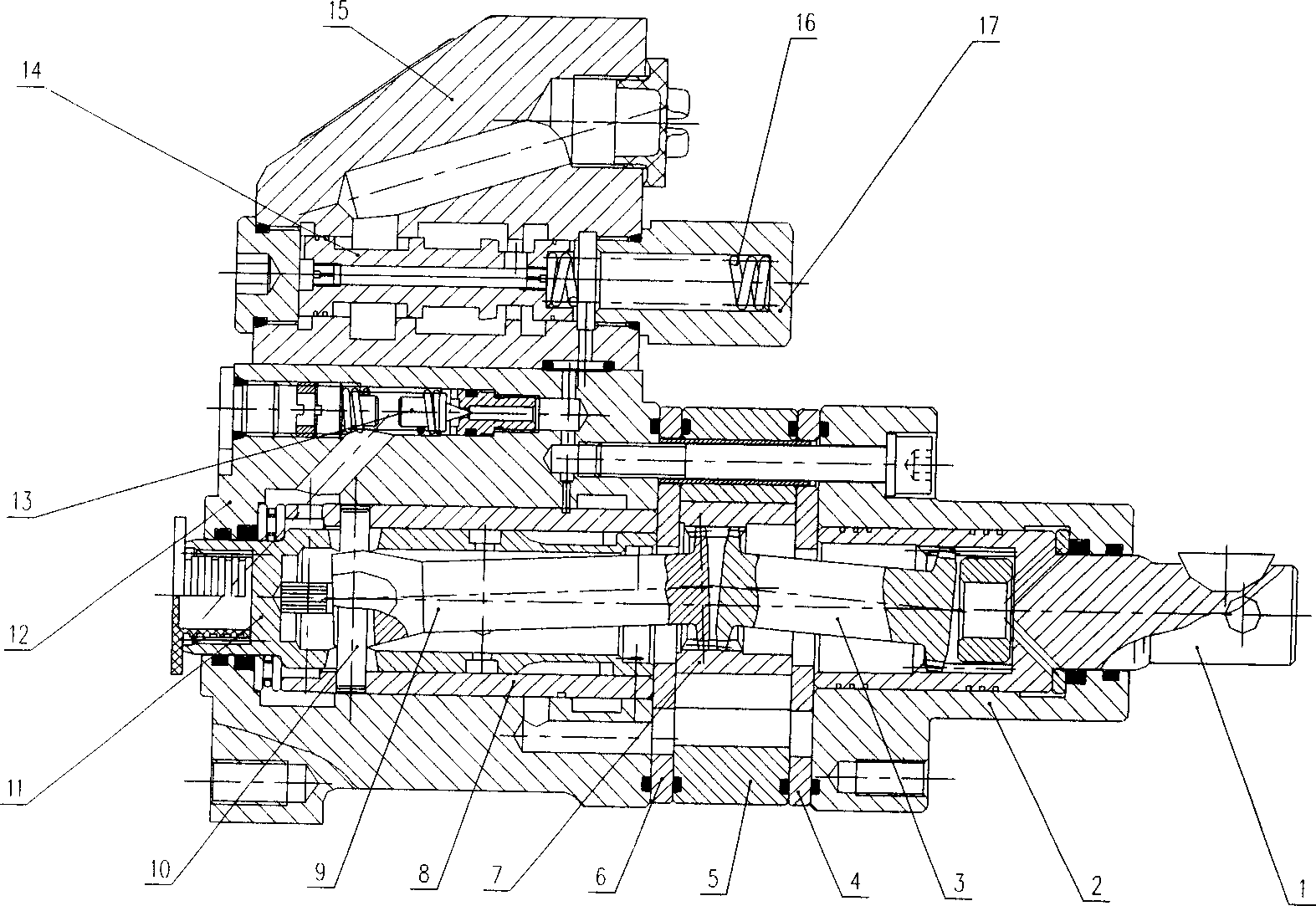 Combined dynamic load sensing torque amplifying and converting device