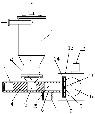 Rubber additive particle surface powder separating device