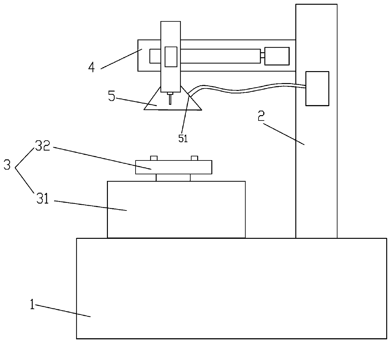 Noise reduction type drilling and tapping all-in-one machine