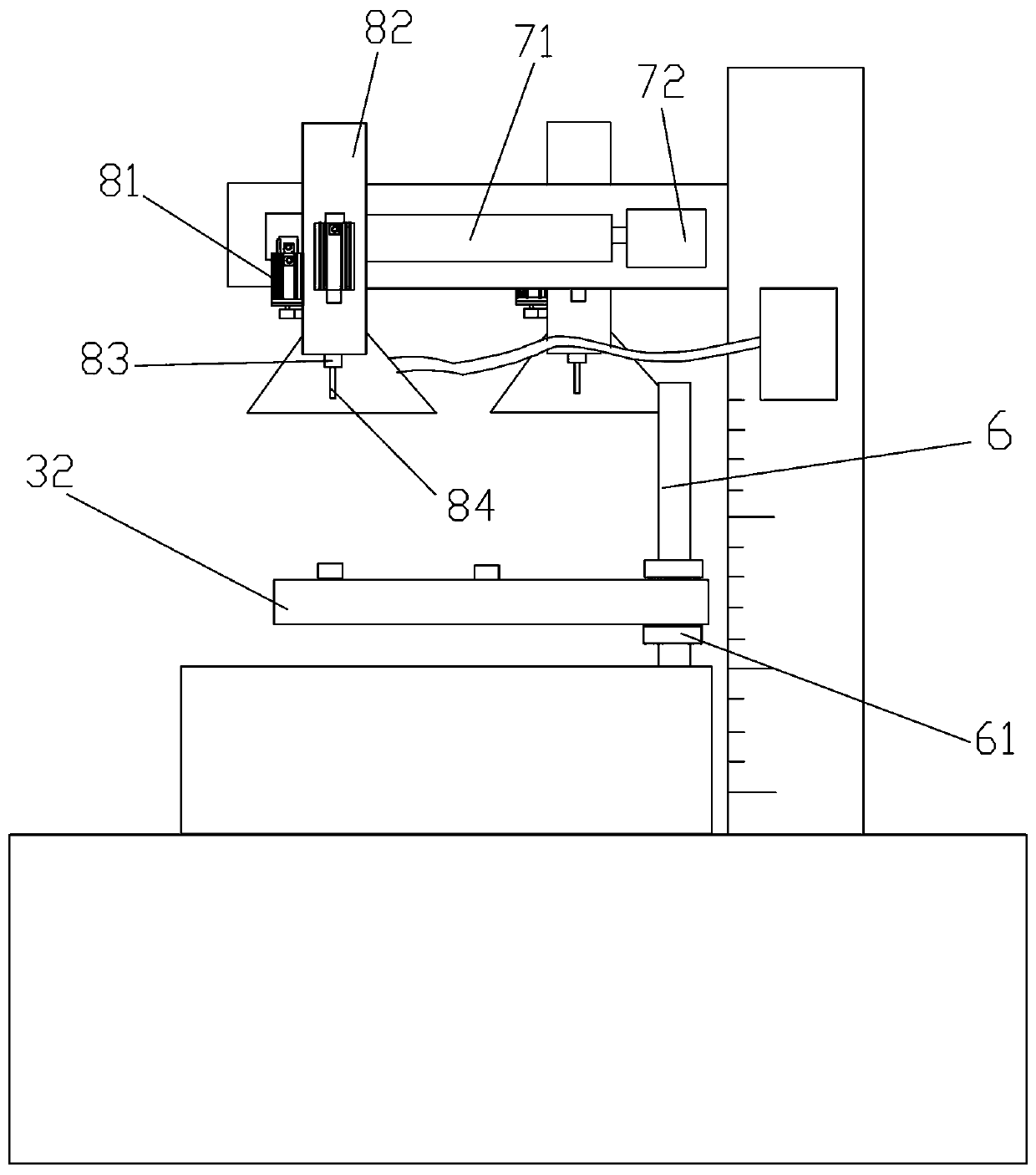 Noise reduction type drilling and tapping all-in-one machine