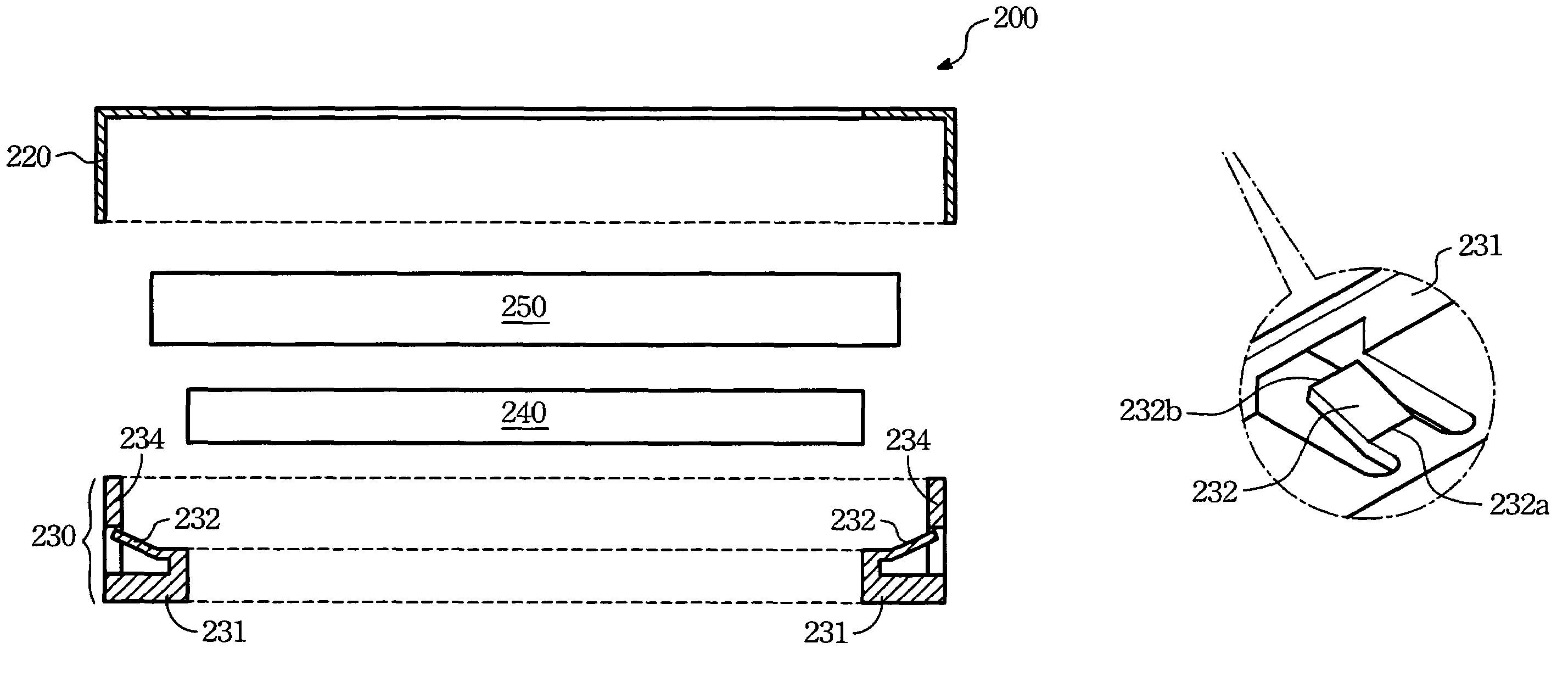 Housing for a liquid crystal display module