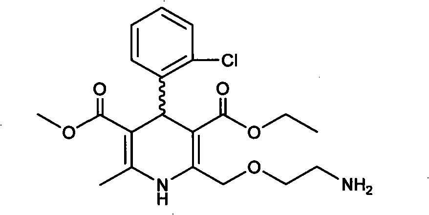 Method for preparing optically active amlodipine tosilate