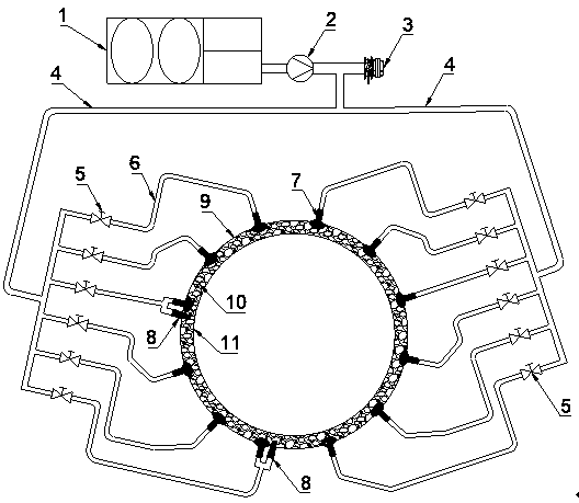 Large-scale floating roof tank fire comprehensive fire extinguishing system and fire extinguishing method