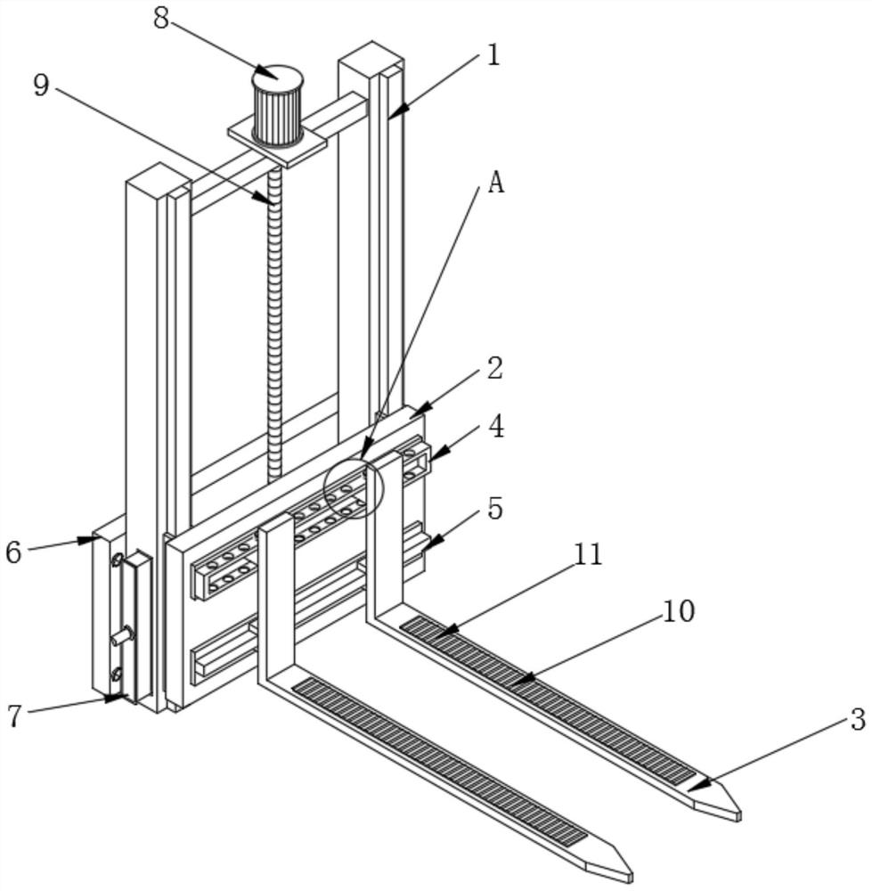 Special forklift arm convenient to mount and fix