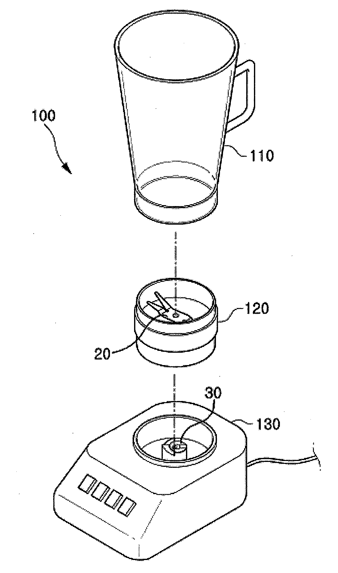 Cooking mixer for supplying silver