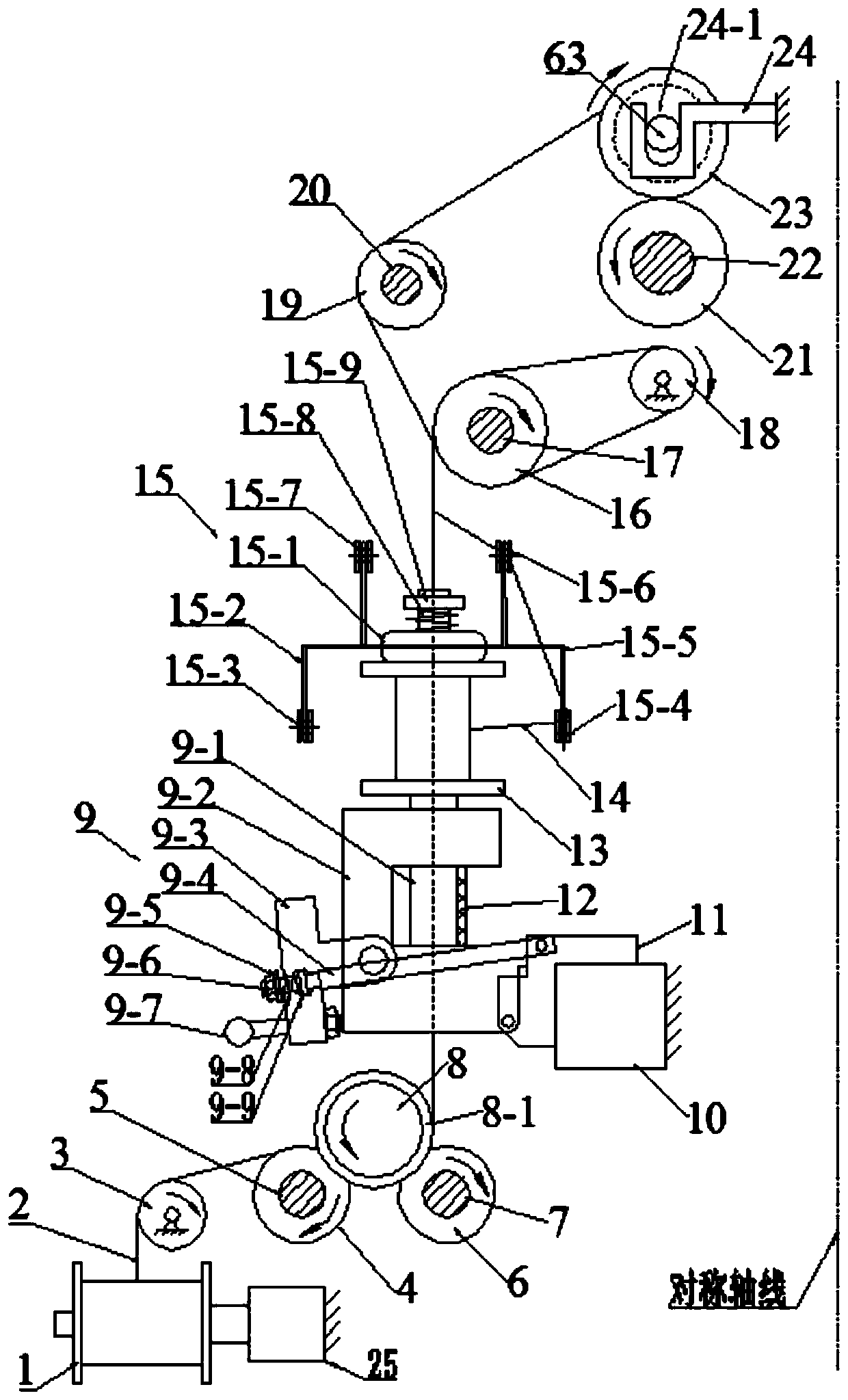 Double-row multi-head copper foil winding device