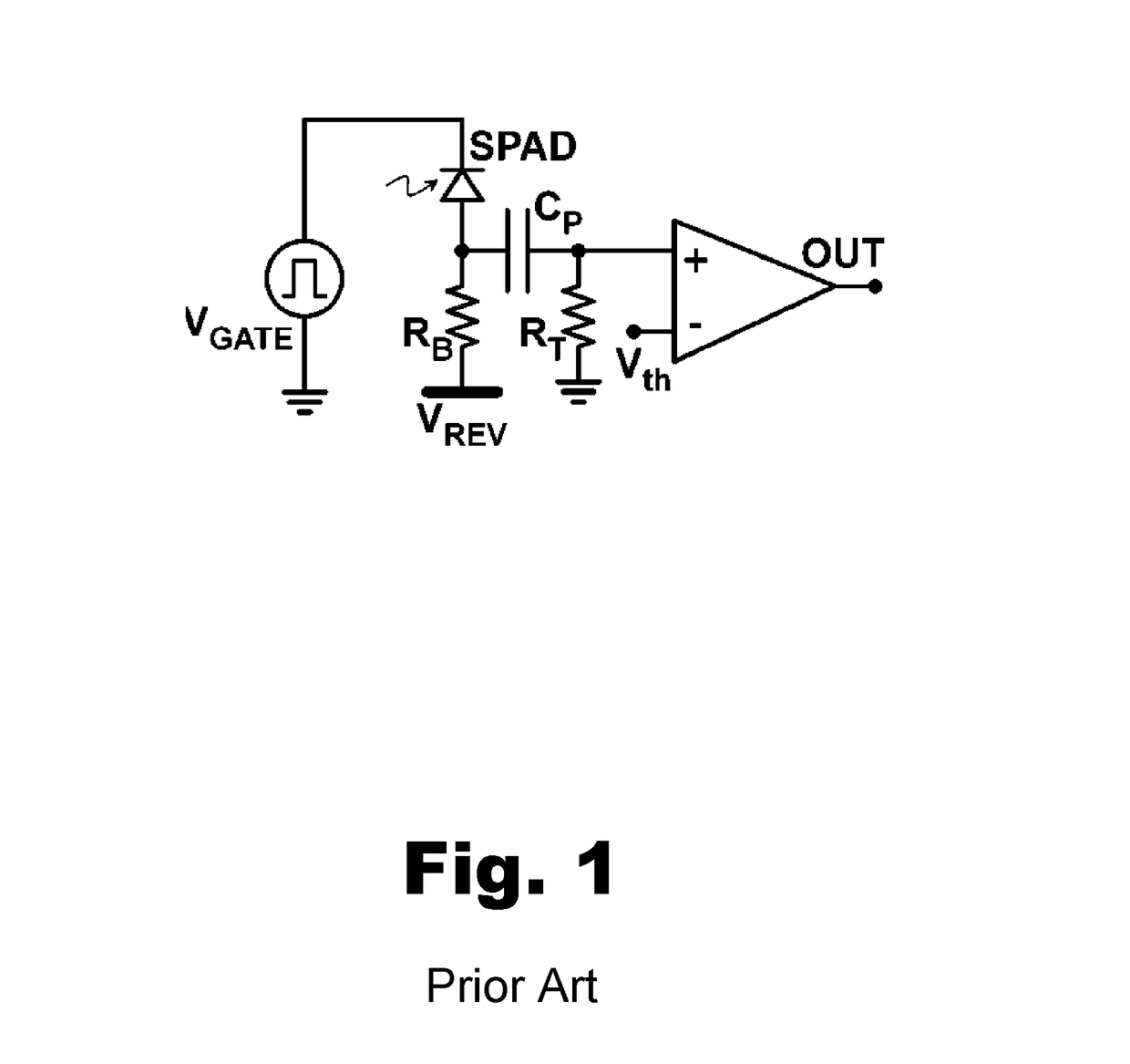 Fast-gated photodetector architectures comprising dual voltage sources with a switch configuration