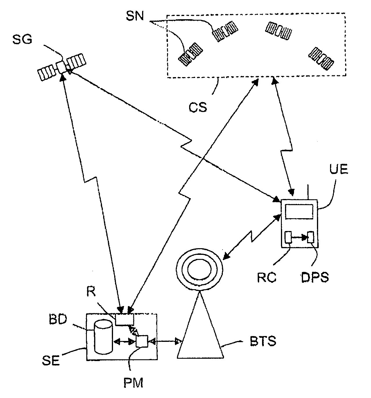 Determining mobile terminal positions using assistance data transmitted on request