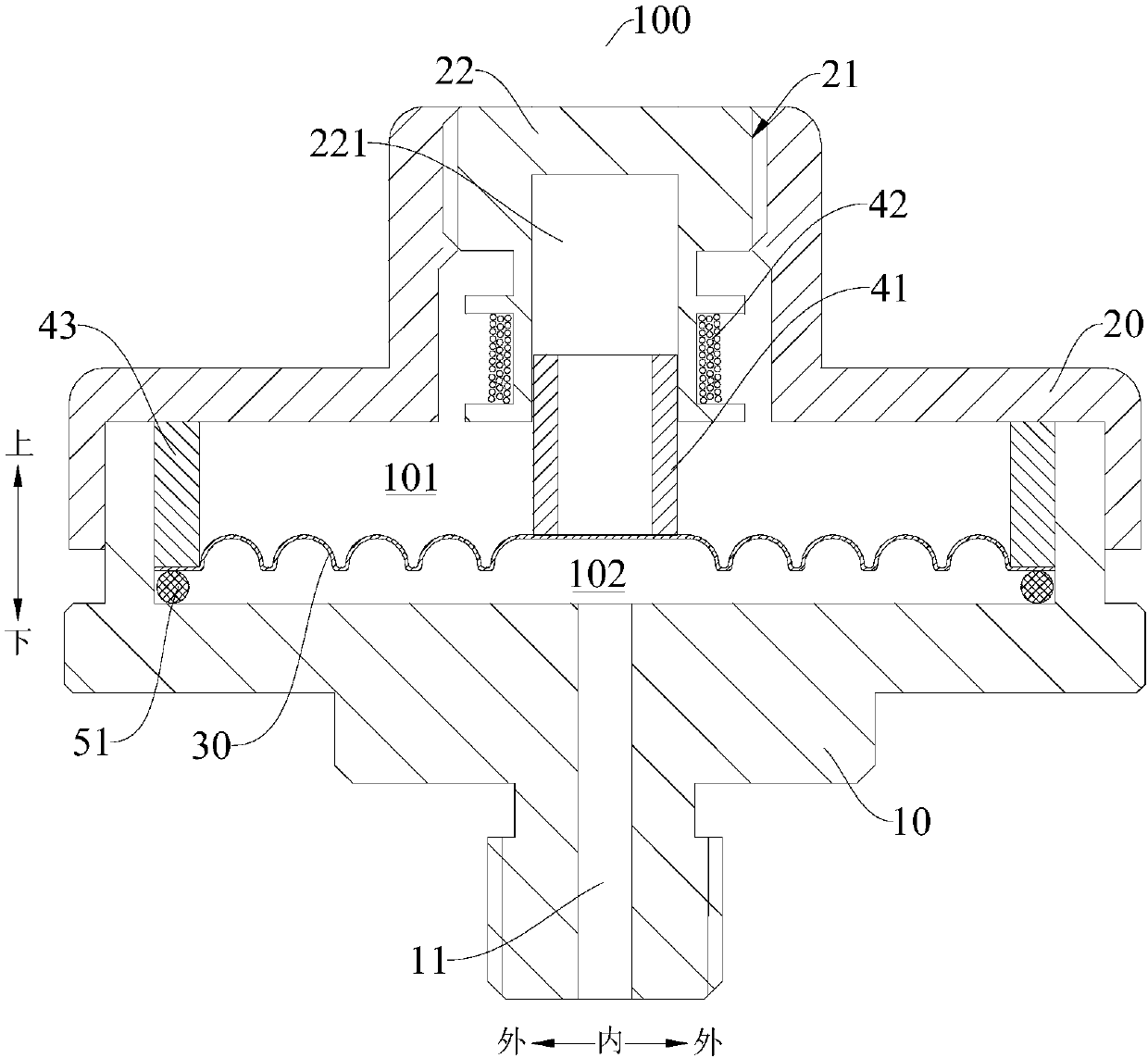 Pressure detection device for kitchen appliance, and kitchen appliance