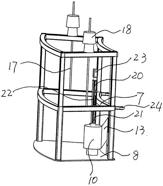 A fiberglass chimney assembly butt joint winding device