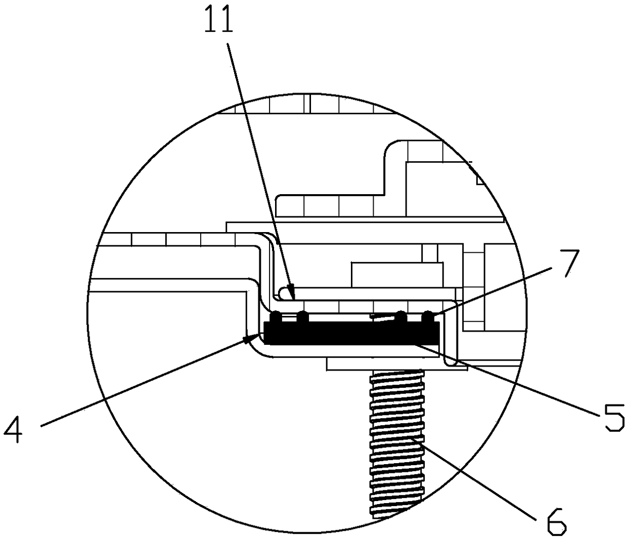 Water containing mechanism of water sink