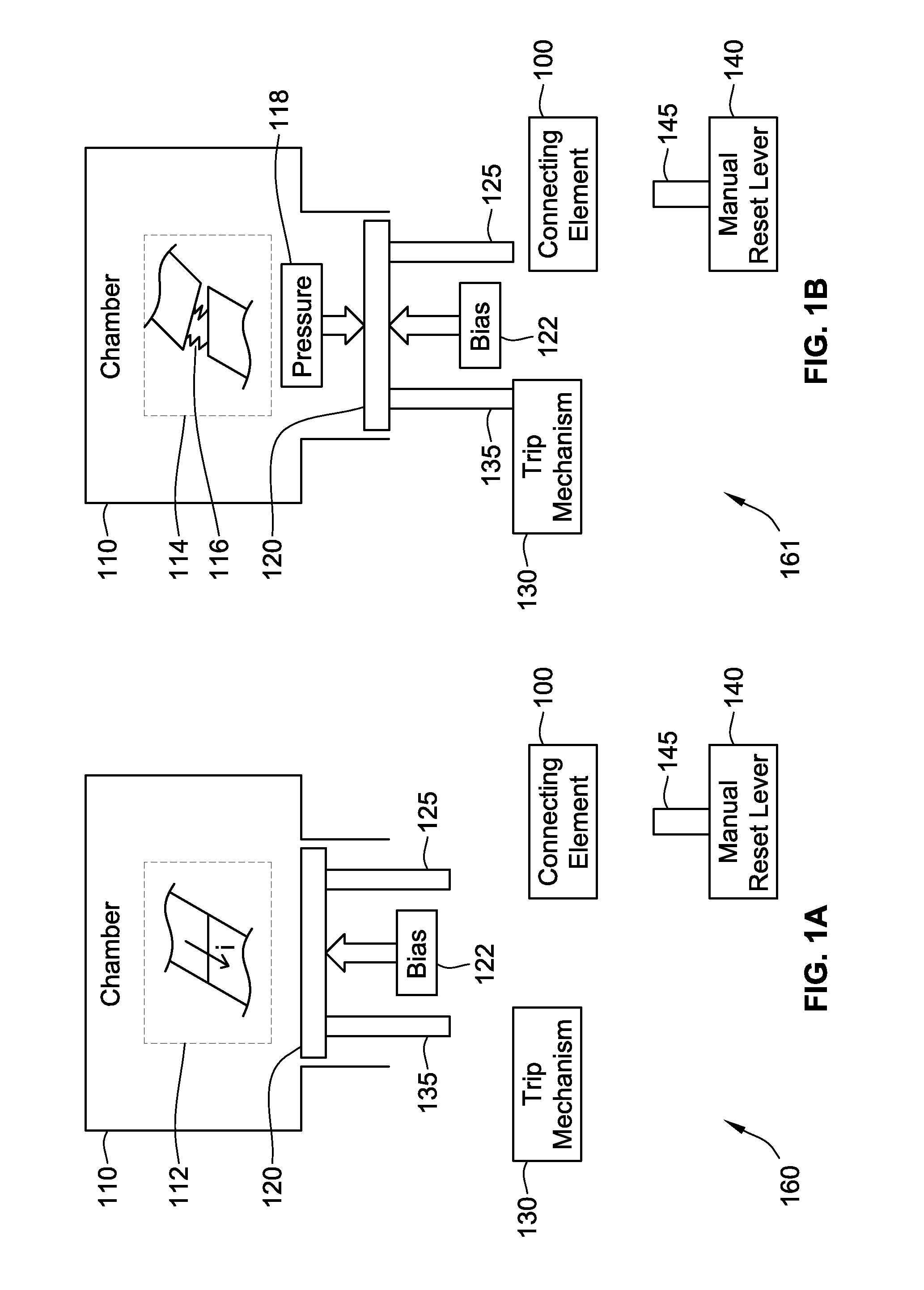 Piston trip reset lever