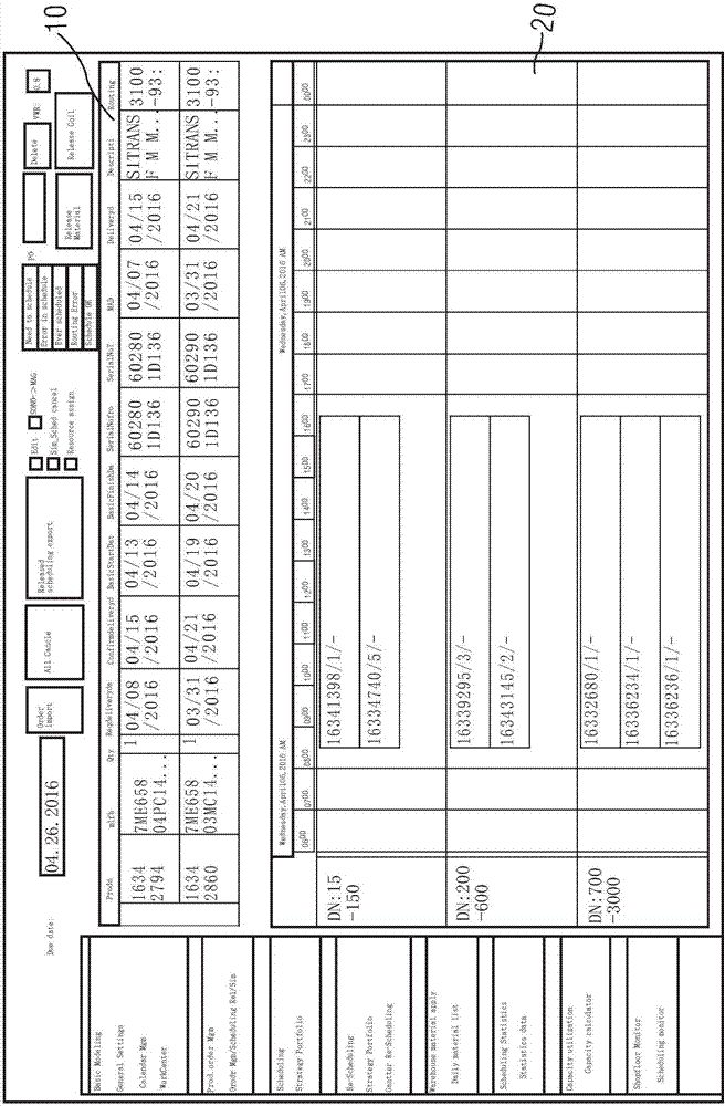 Production scheduling method and system for production line