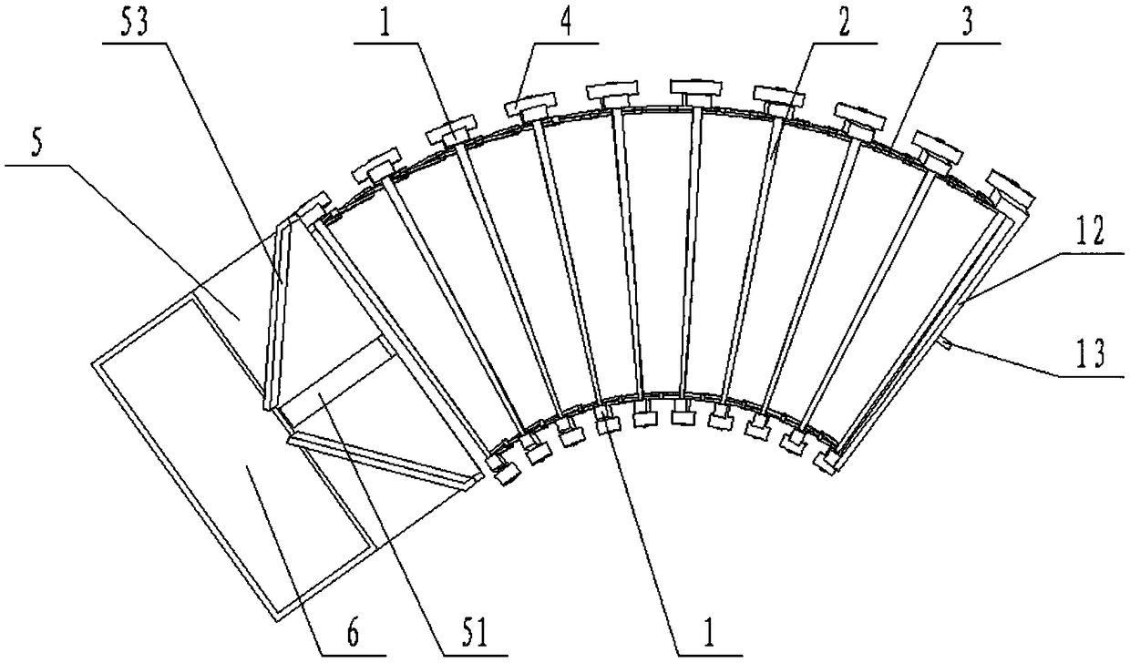 A device for harvesting dried jujube