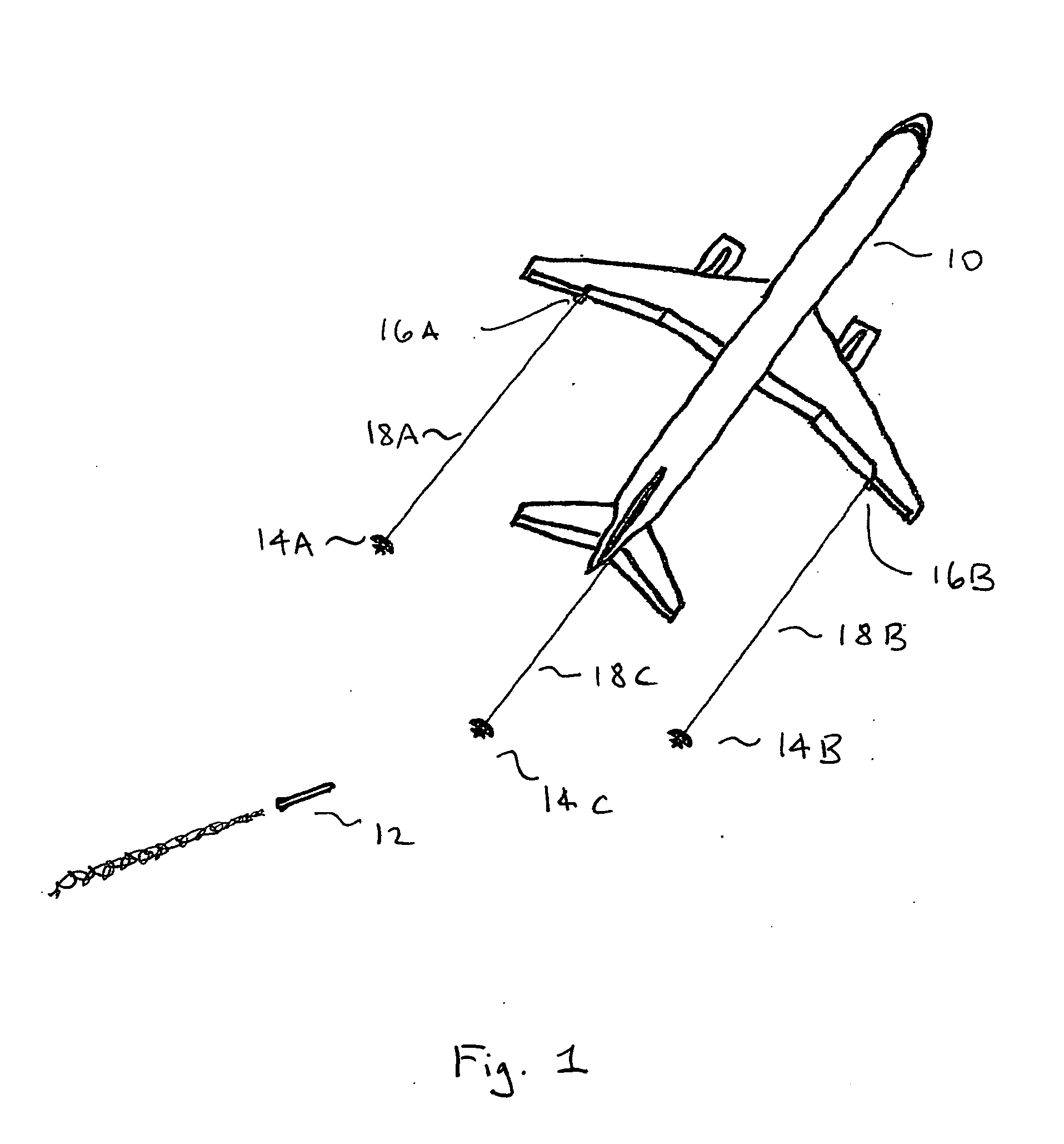 Self-powered tethered decoy for heat-seeking transport aircraft missile defense