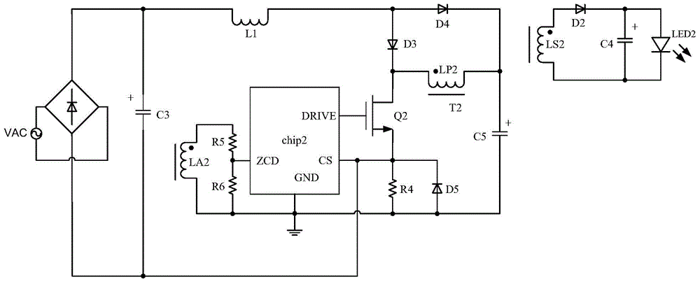 Stroboflash-free active power factor correcting circuit applied to LED drive