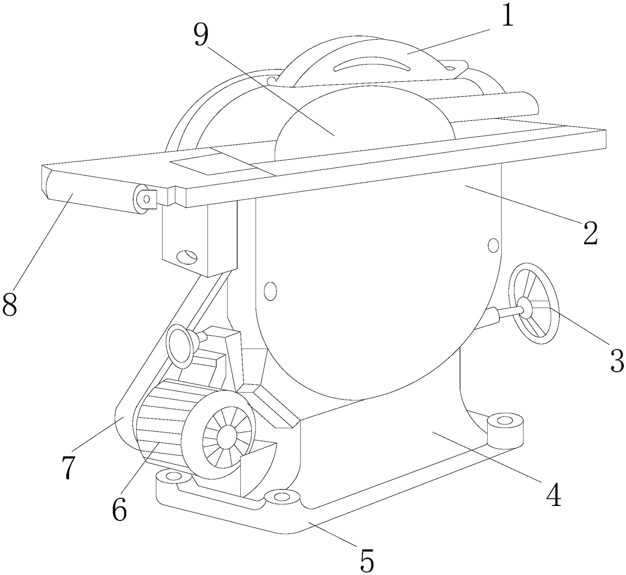 Dustproof type wood cutting device