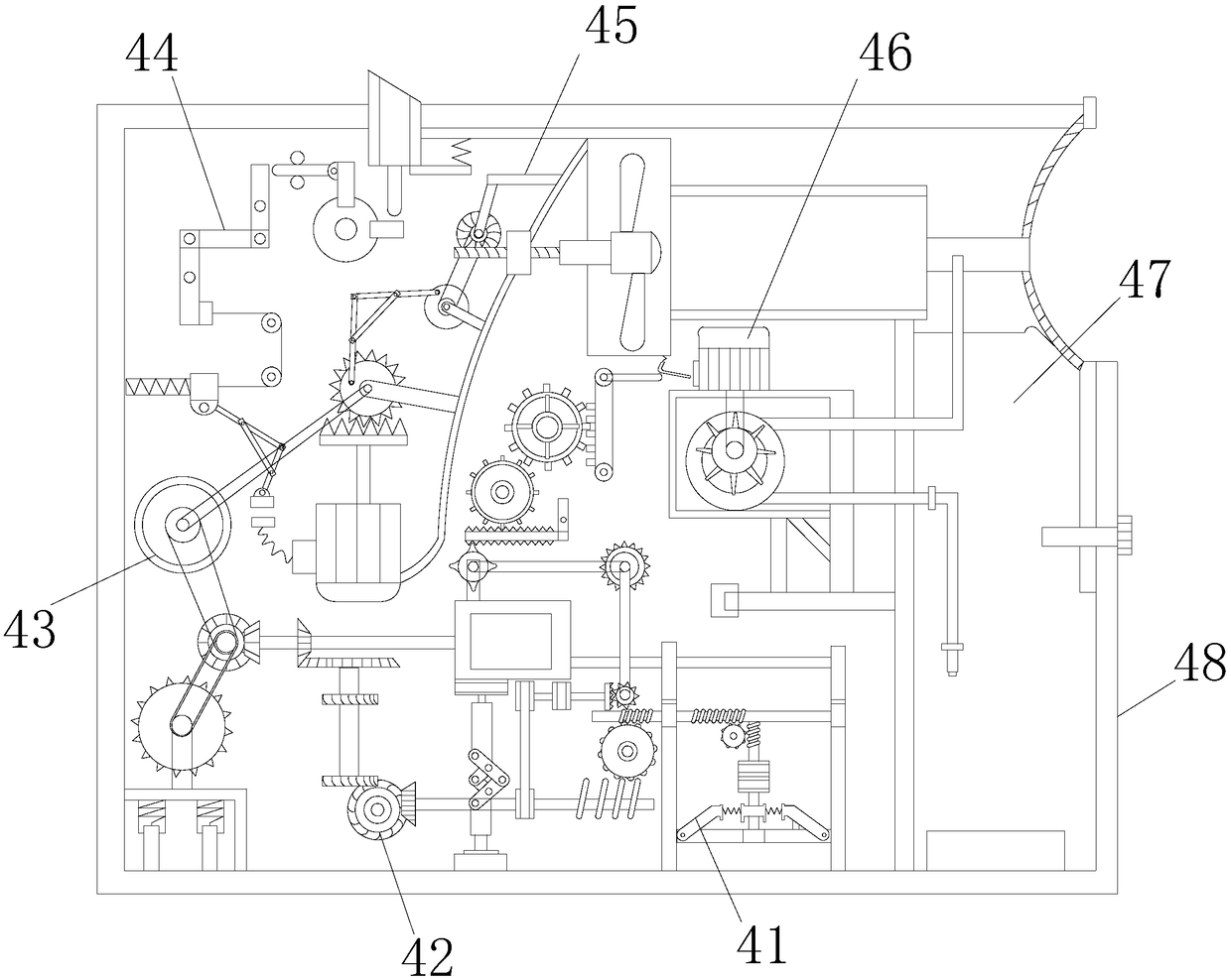 Dustproof type wood cutting device