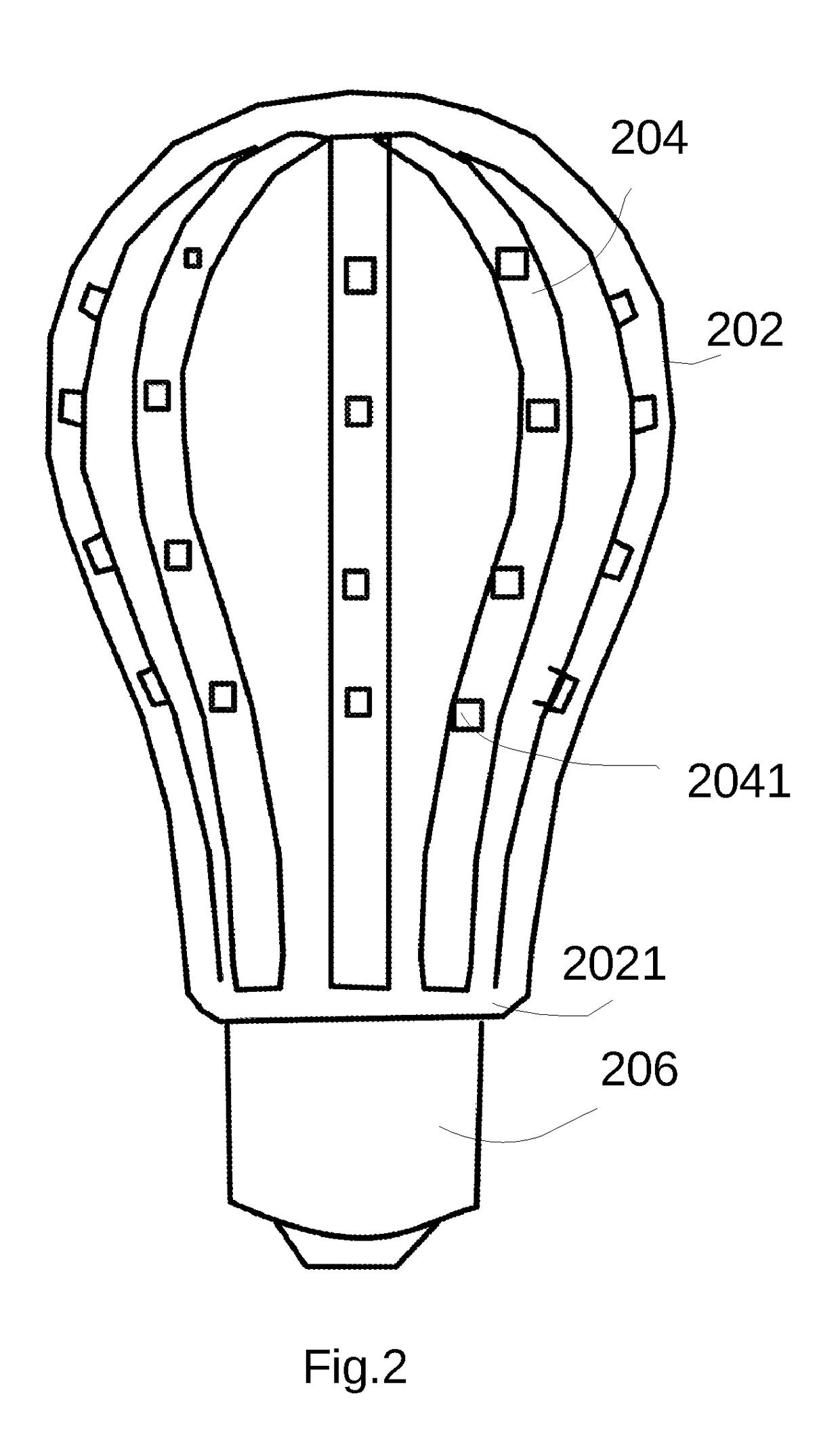 Method for installing LED light bar into light bulb and device