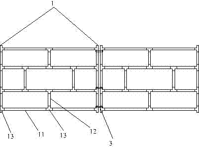 Floating breakwater structure